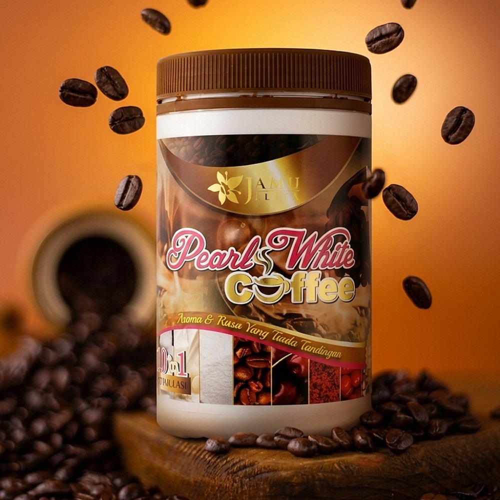 PEARL WHITE COFFEE BOTTLE - Tanpa Kolagen
