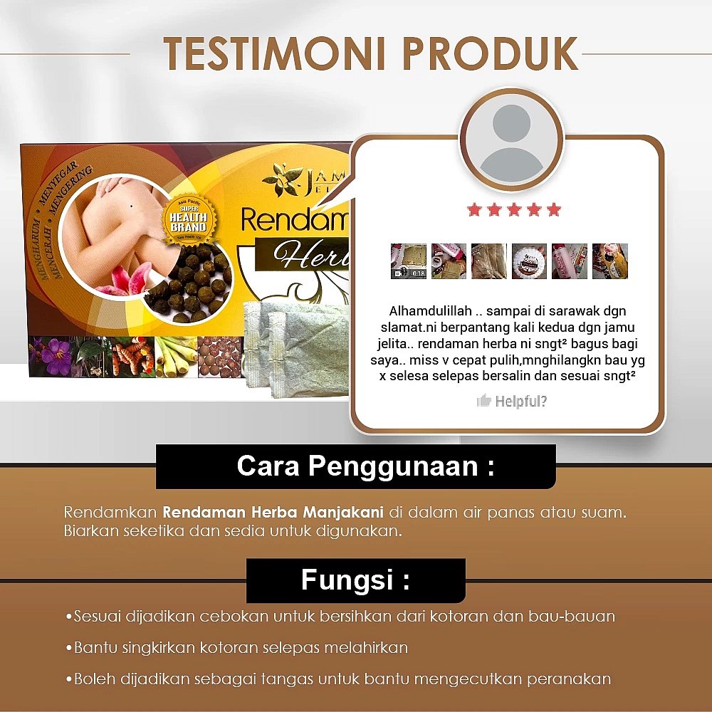 RENDAMAN HERBA MANJAKANI  (7 Sachet)