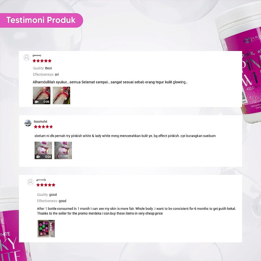 PEARL WHITE PINKY WHITE HONEY - Tanpa Kolagen