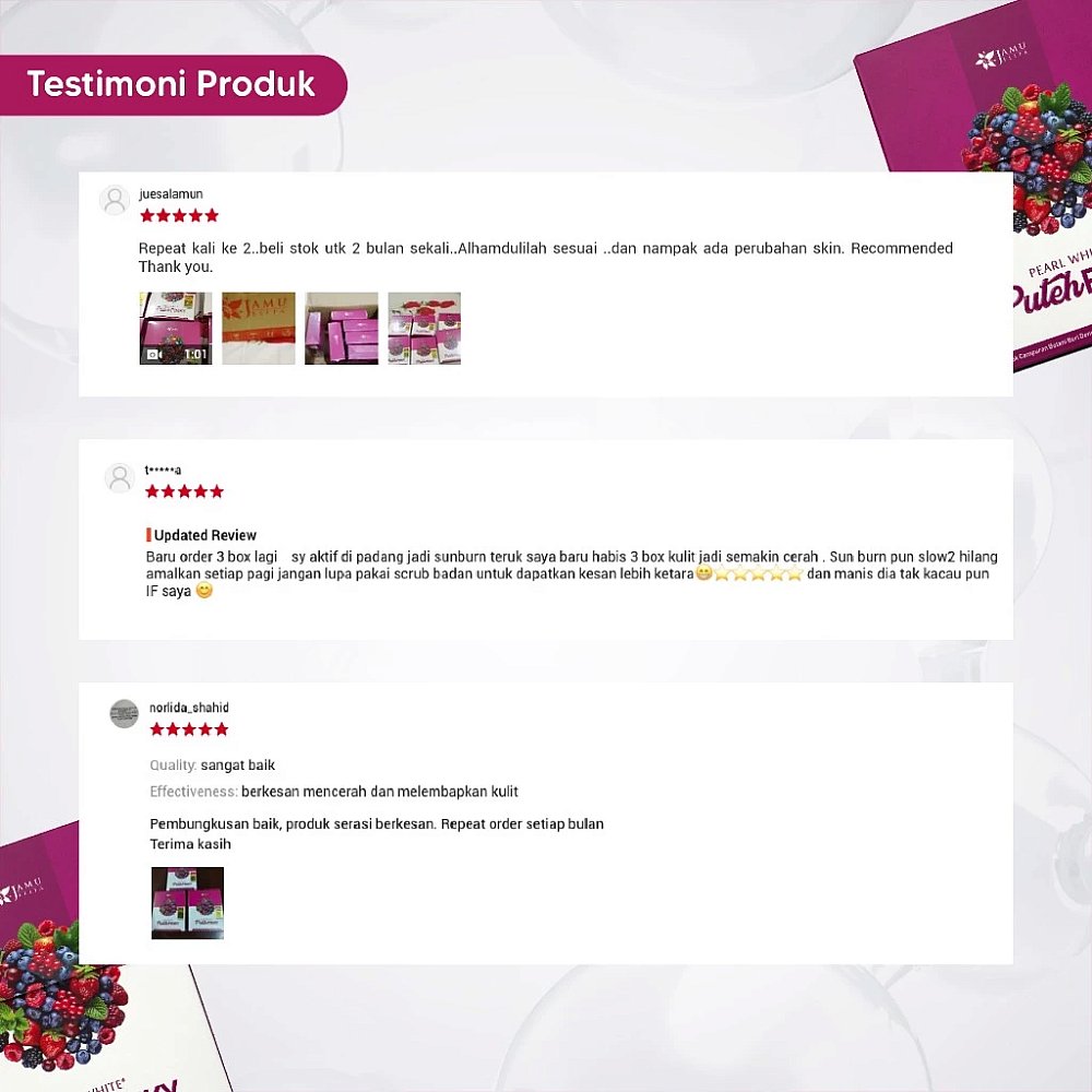 PEARL WHITE PUTEH PINKY - Tanpa Kolagen