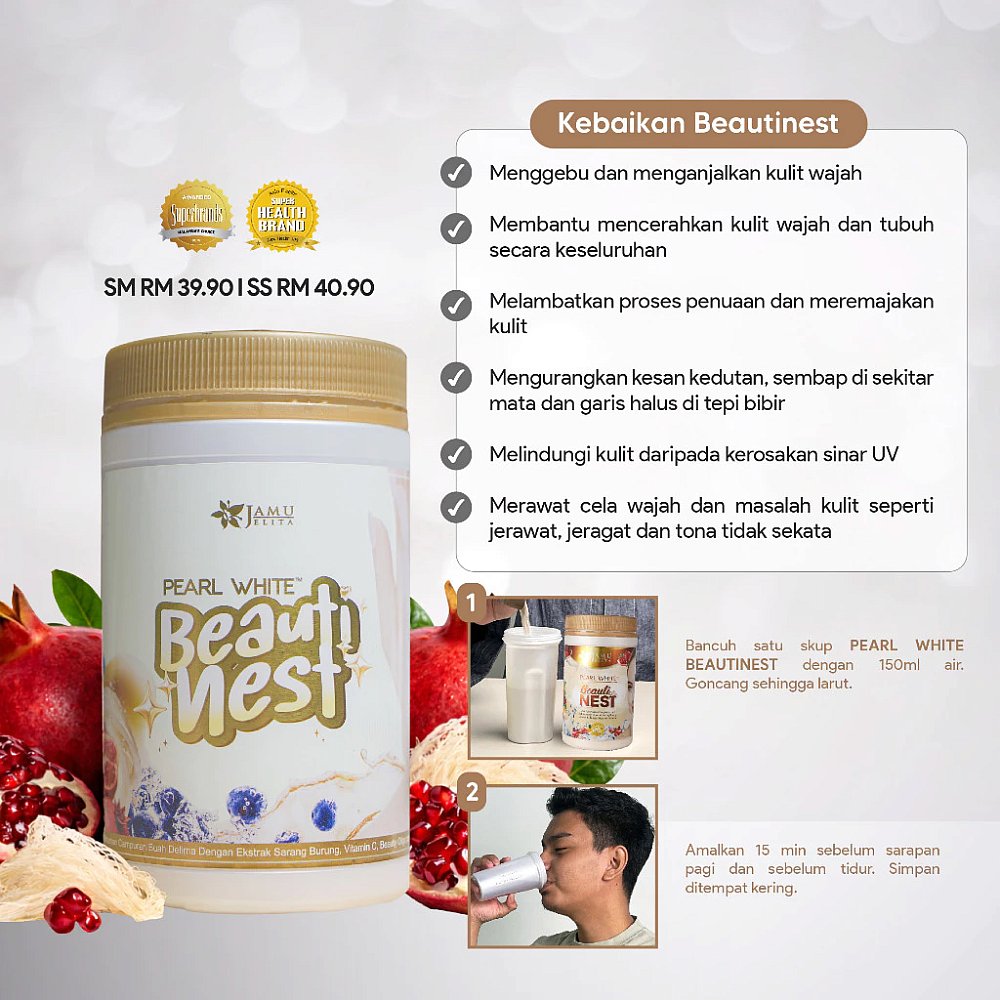 PEARL WHITE BEAUTI NEST - Tanpa Kolagen