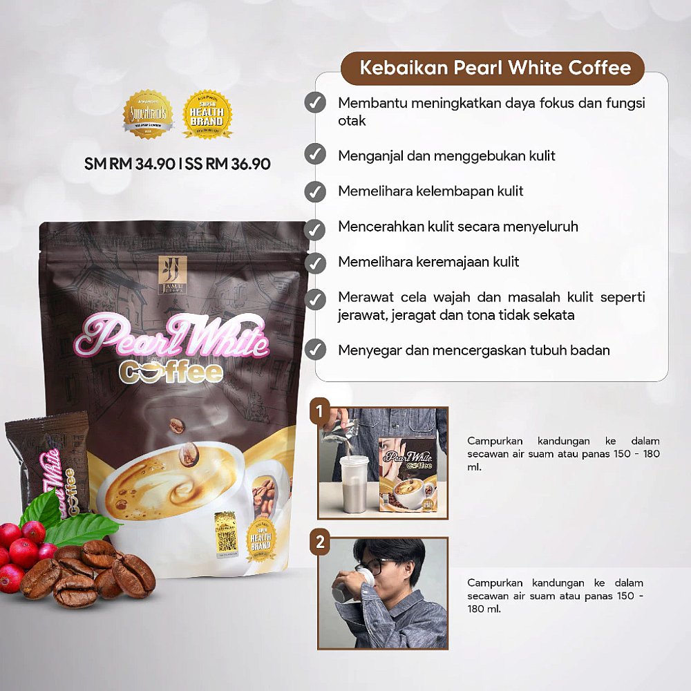 TWIN PACK | Pearl White Coffee Sachet