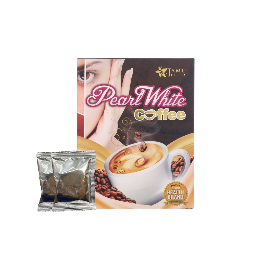 PEARL WHITE COFFEE SACET - Tanpa Kolagen
