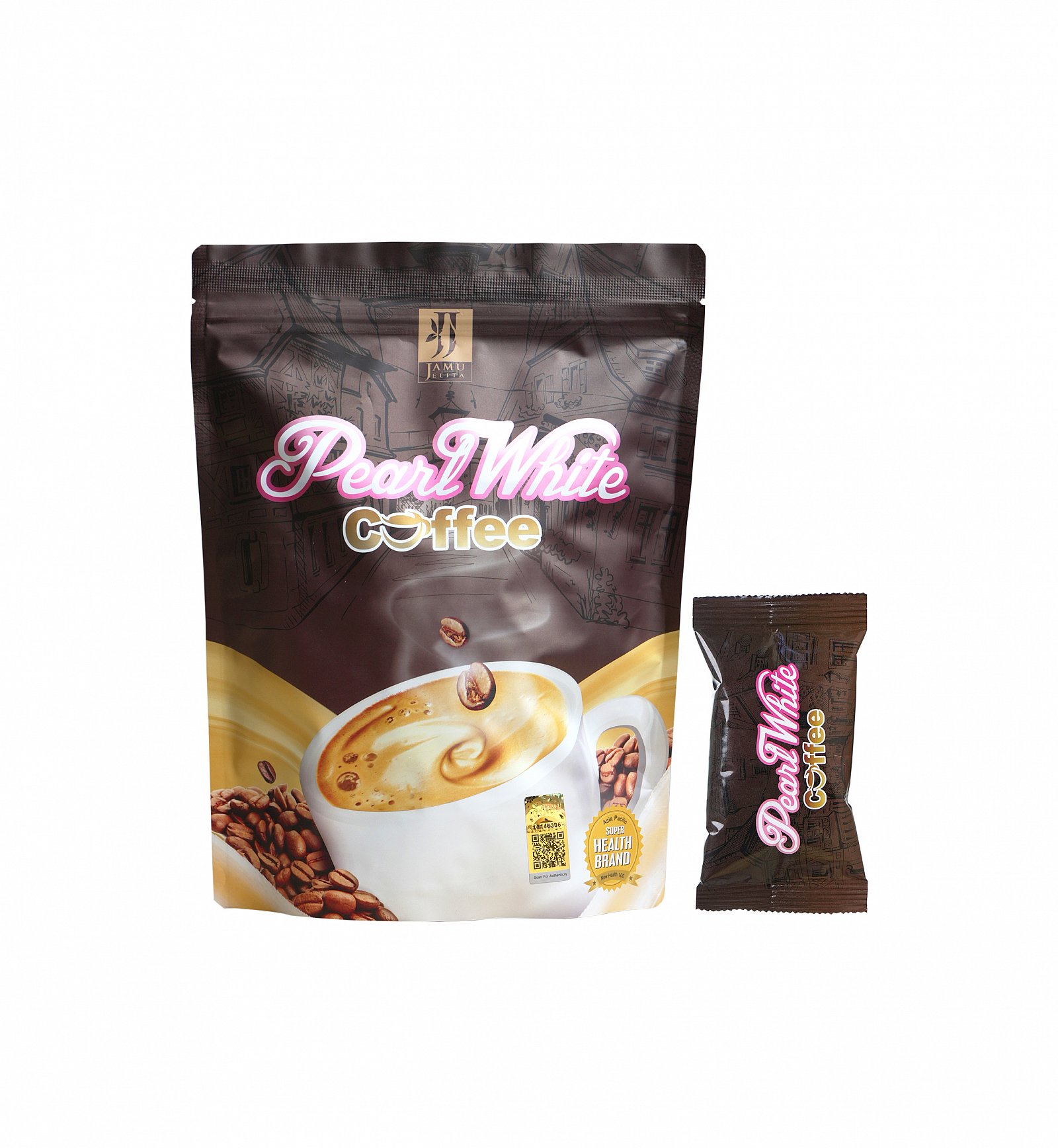 PEARL WHITE COFFEE SACET - Tanpa Kolagen